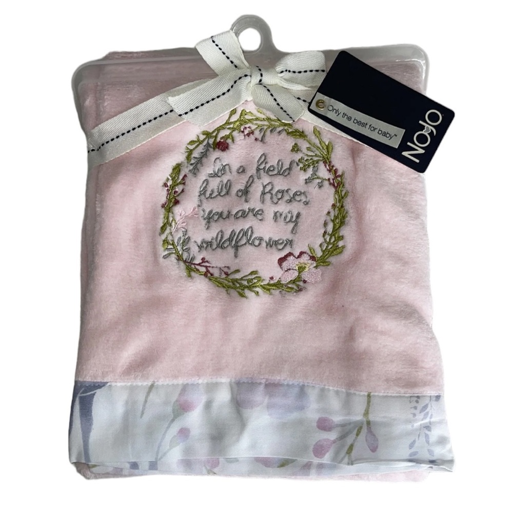 NoJo Baby Blanket Girl 30X40 Inches. Made Of Polyester and Cotton